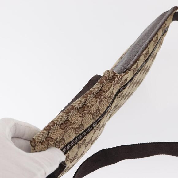 GUCCI GG Canvas Waist bag Beige Silver 28566 Auth 155383 - Picture 6 of 16